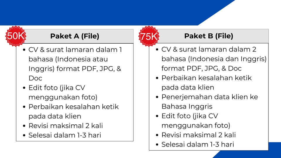 Portfolio & Resume - Pembuatan CV dan Surat Lamaran Bahasa Indonesia dan Bahasa Inggris - 2