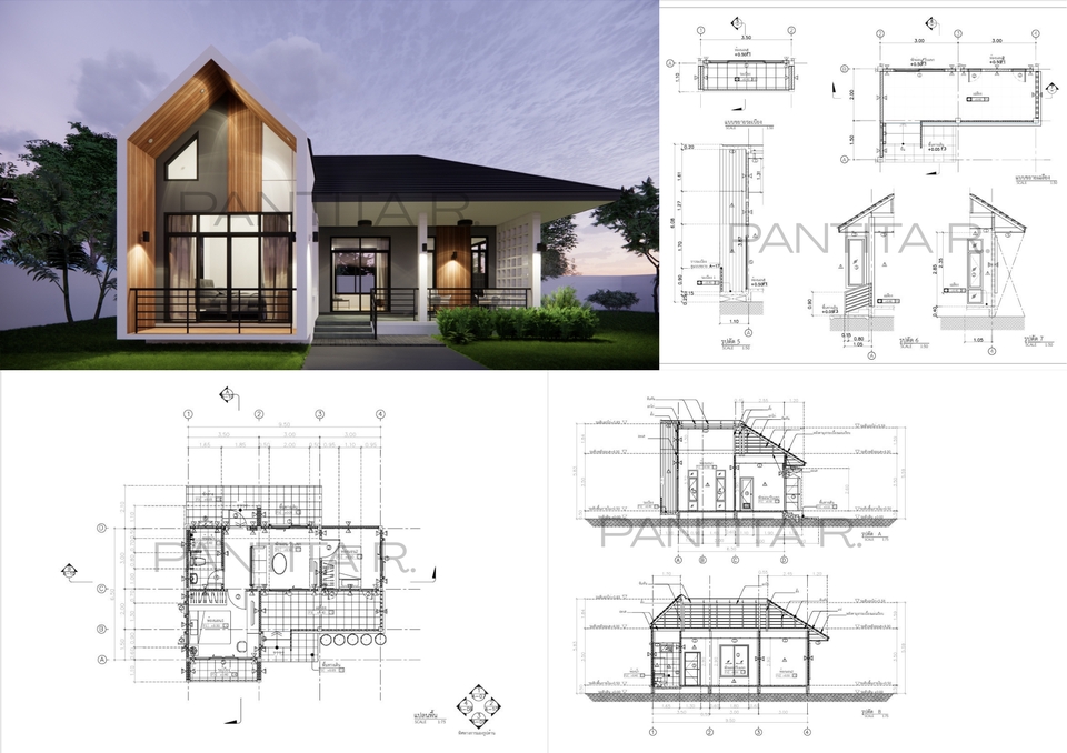 ออกแบบแปลน - รับออกแบบ เขียนแบบ ดราฟแบบสถาปัตยกรรม (Autocad) - 2
