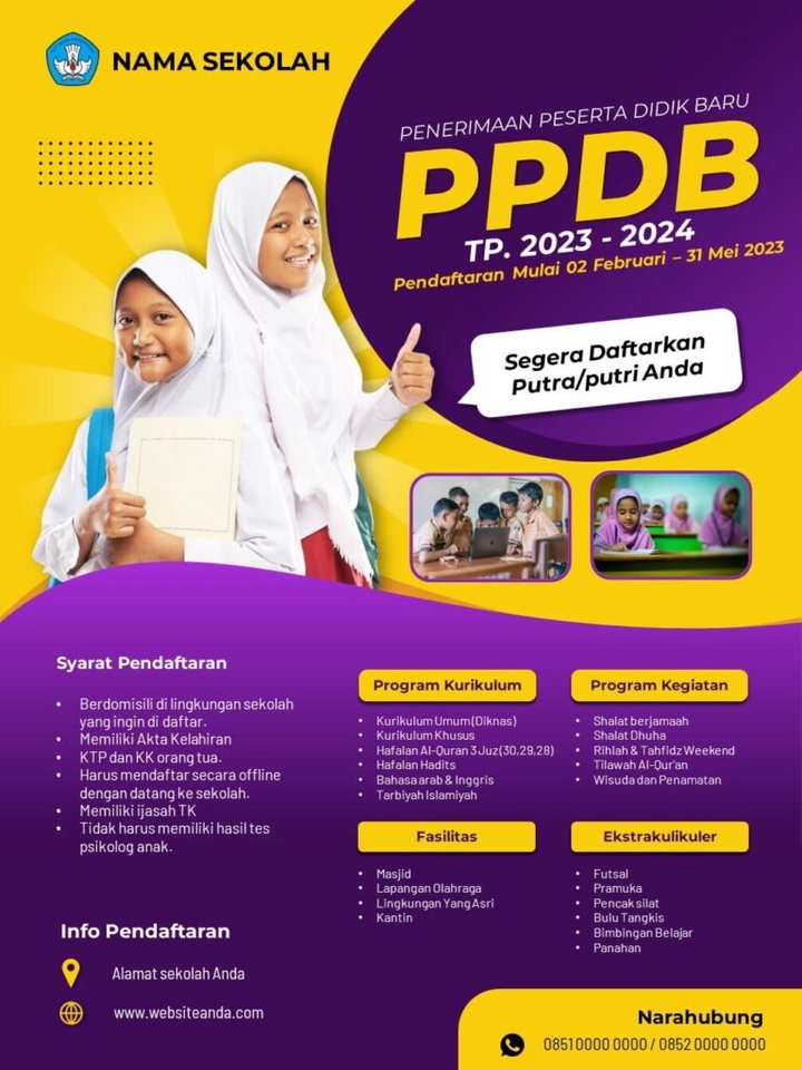 Banner Online - BROSUR PENERIMAAN SISWA/SANTRI BARU - 9