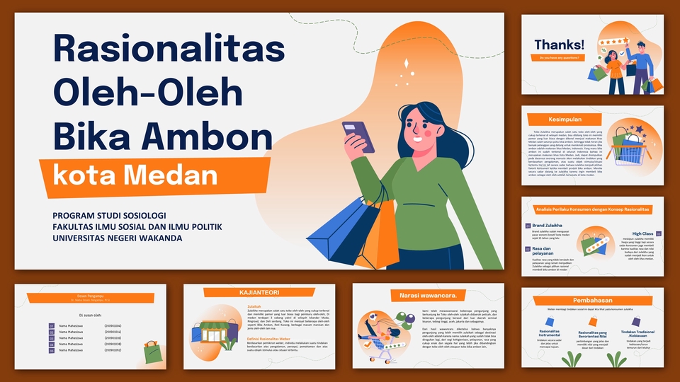 Desain presentasi profesional untuk kebutuhan presentasi kuliah, seminar, dan bisnis. Jasa pembuatan powerpoint dengan desain menarik dan informatif.