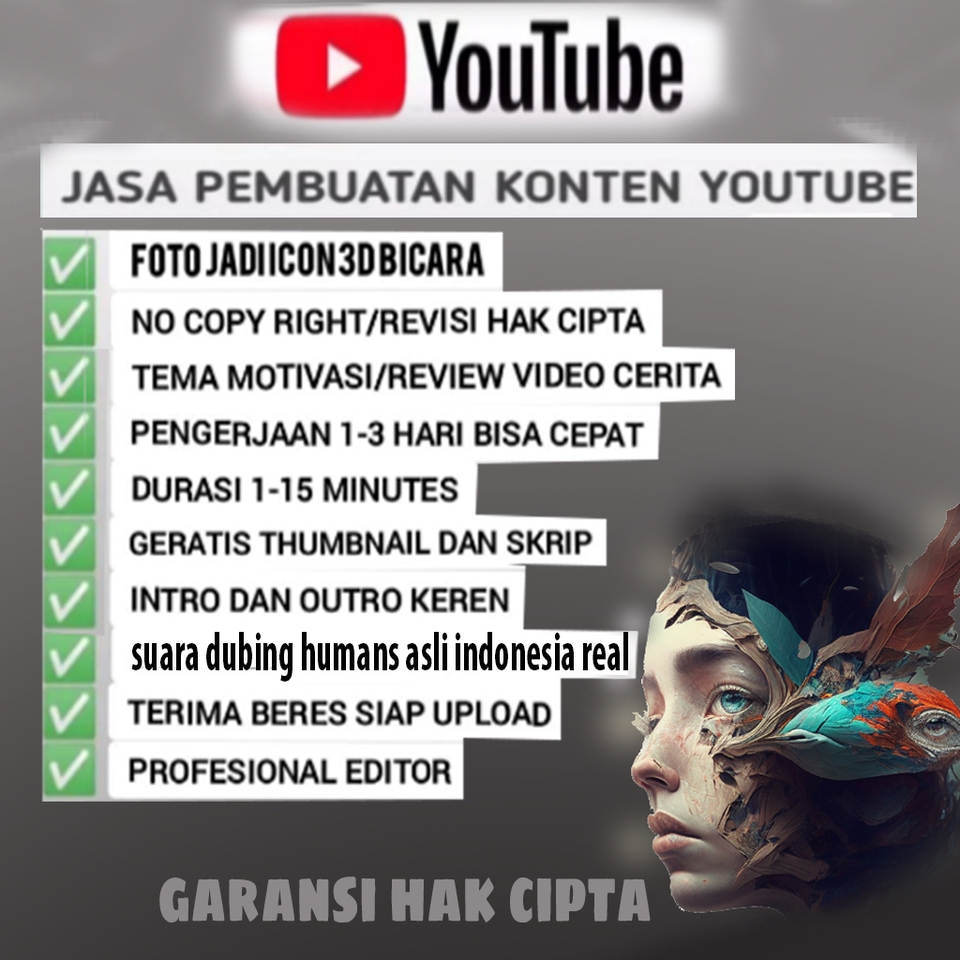 Video Editing - jasa 50 video short/tiktok/reels original 35 detik | tema bebas | fotomu AI bicara khas kamu - 11