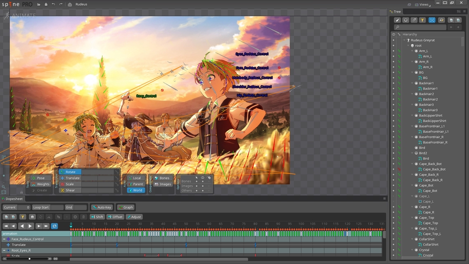 ทำภาพเคลื่อนไหว Spine 2D Animation