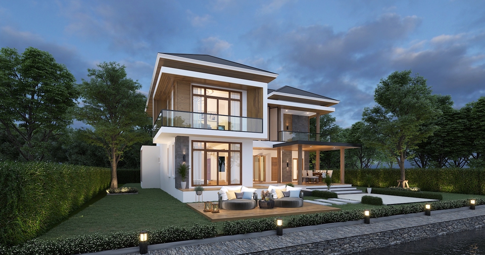 เขียนแบบวิศวกรรมและออกแบบโครงสร้าง - 3D Perspective ภายในและภายนอก บ้าน ร้านอาหาร คอนโด สปา - 3