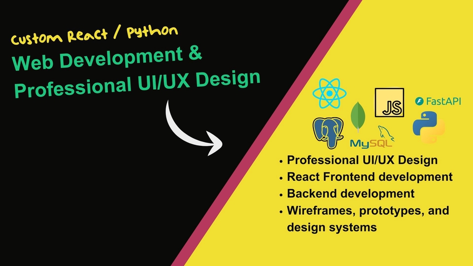 Jasa Pembuatan Website Terbaik dan Profesional - Custom React / Python Web Development & Professional UI/UX Design