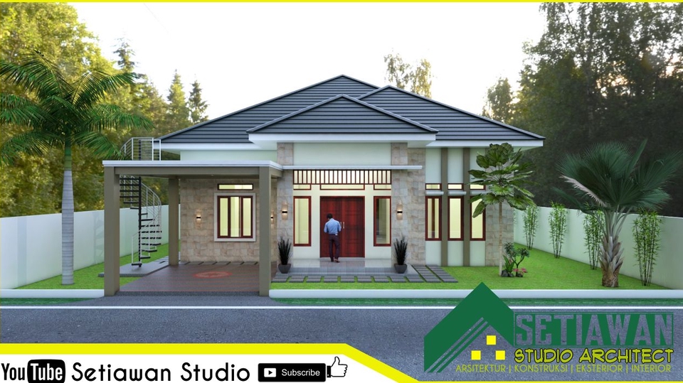 CAD Drawing - Gambar Kerja Rumah Detail (Bestek) dan Gambar Desain 3D Sketchup - 1