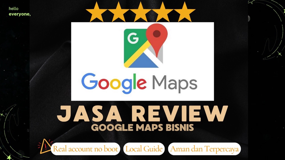Jasa Review Google Maps Bisnis - Dapatkan ulasan positif untuk meningkatkan peringkat bisnis Anda di Google Maps.
