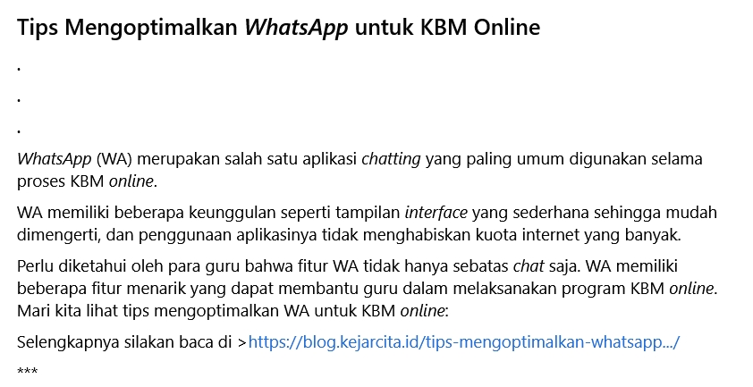Caption Sosial Media - Copwriting untuk Berbagai Media Promosi (1 Hari Jadi) - 7