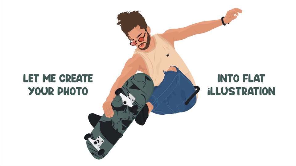 Gambar Potret - Design Flat Illustration - 4