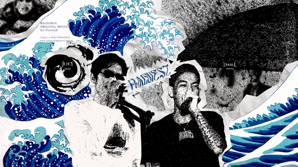 รับทำภาพประกอบ สไตล์ญี่ปุ่น คลื่น กระดาษ