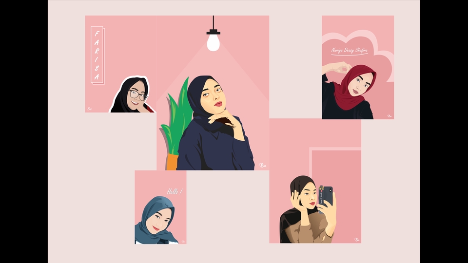 Gambar Potret - Vexel Art Gambar Diri  - 1