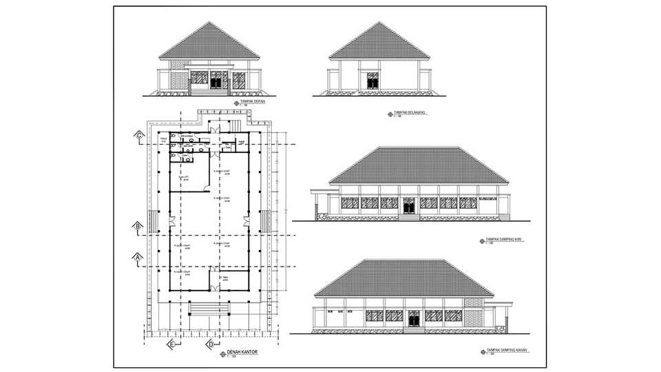 CAD Drawing - Gambar Kerja CAD (Bangunan Tinggi, Rumah Tinggal, Terminal, Rumah Sakit, Gudang, dsb) - 1