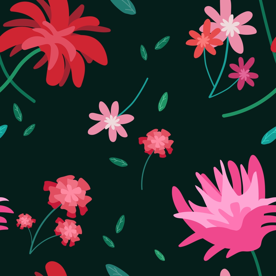 ออกแบบชุดแฟชั่น สีสันสดใส ดอกไม้หลากสี