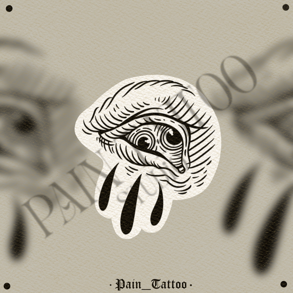 ออกแบบลายสัก ตา ร้องไห้ ลายสักสไตล์มินิมอล ออกแบบรอยสักสวยๆ ออกแบบ tattoo