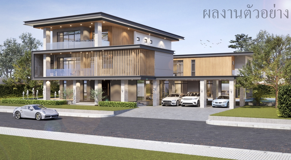 3D Perspective - รับทำและออกแบบ 3D Perspective Exterior - 6