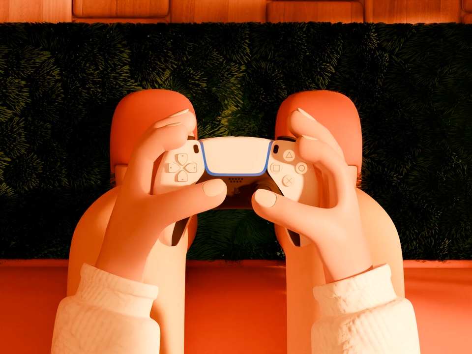 Jasa ilustrasi digital seorang desainer menggambar ilustrasi game controller