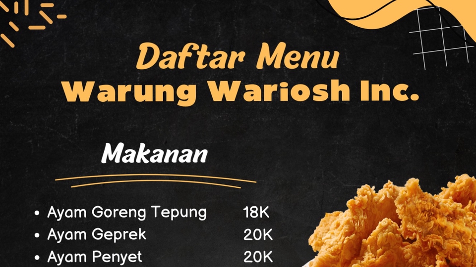 Digital Printing - Menu Makanan - 1