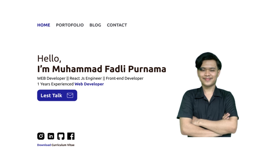 Jasa pembuatan website profesional oleh Muhammad Fadli Purnama, web developer berpengalaman.