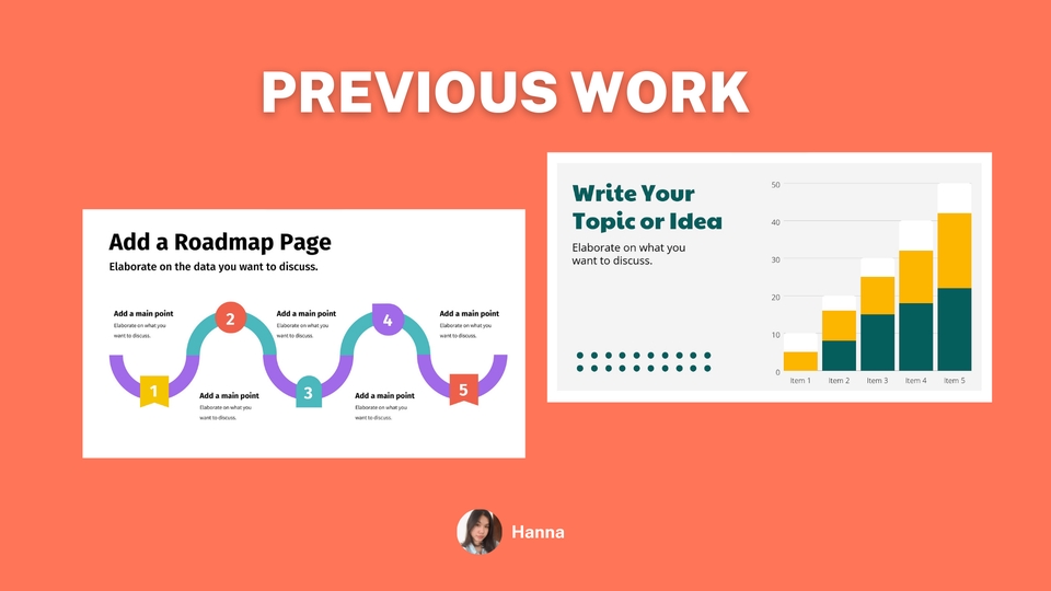 Jasa desain presentasi dengan template roadmap untuk membantu visualisasi progress kerja Anda.
