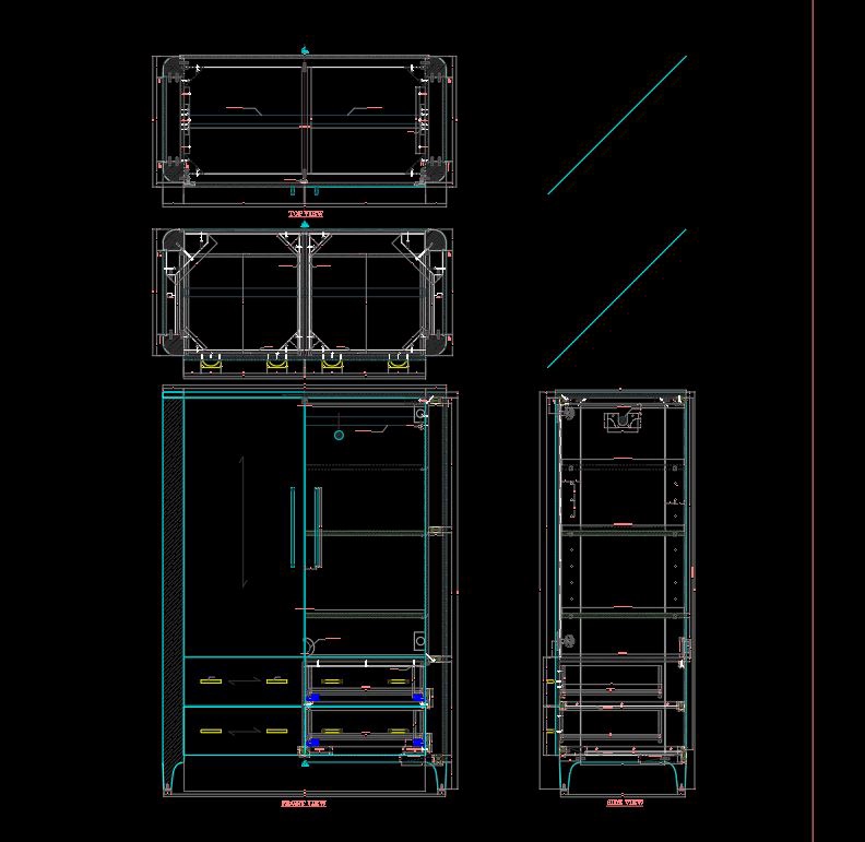 Desain Furniture - Gambar Teknik atau Gambar Kerja Furniture 2D dan Rendering 3D - 2