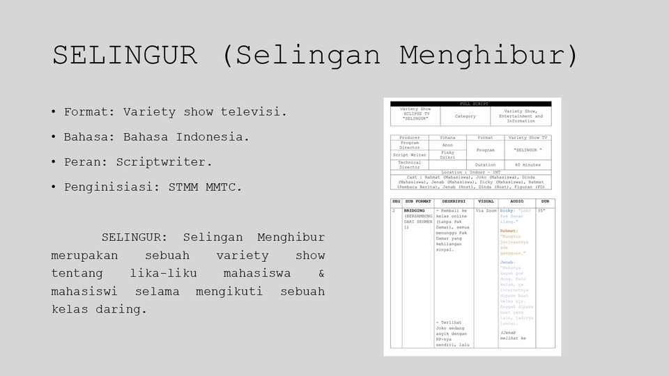 Penulisan Konten - Script Writing: Film, Podcast, Iklan, Teater dalam Indo - Eng - 3