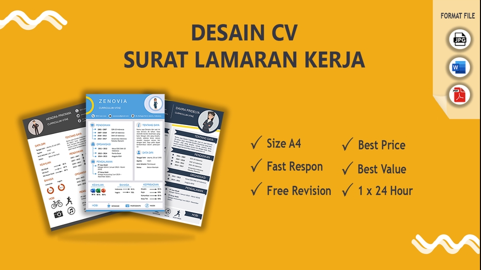 Portfolio & Resume - Desain CV/Resume Menarik Portofolio Professional ( 1x 24 jam ) - 1