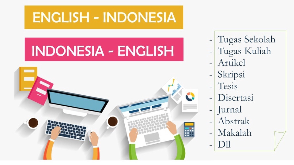 Penerjemahan - JASA PENERJEMAH UNTUK BERBAGAI DOKUMEN SERTA JASA TRANSLATE SUBTITLE VIDEO - 1
