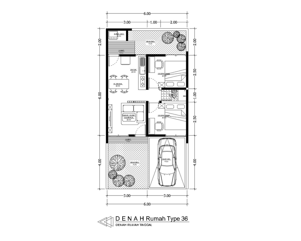 CAD Drawing - Jasa Gambar denah rumah 2D harga per rumah - Sehari bisa jadi - 12