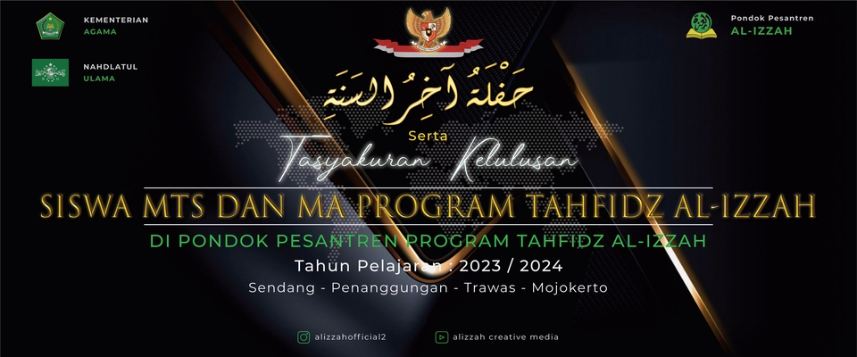Desain Spanduk Penerimaan Siswa Baru MTS Program Tahfidz Al-Izah