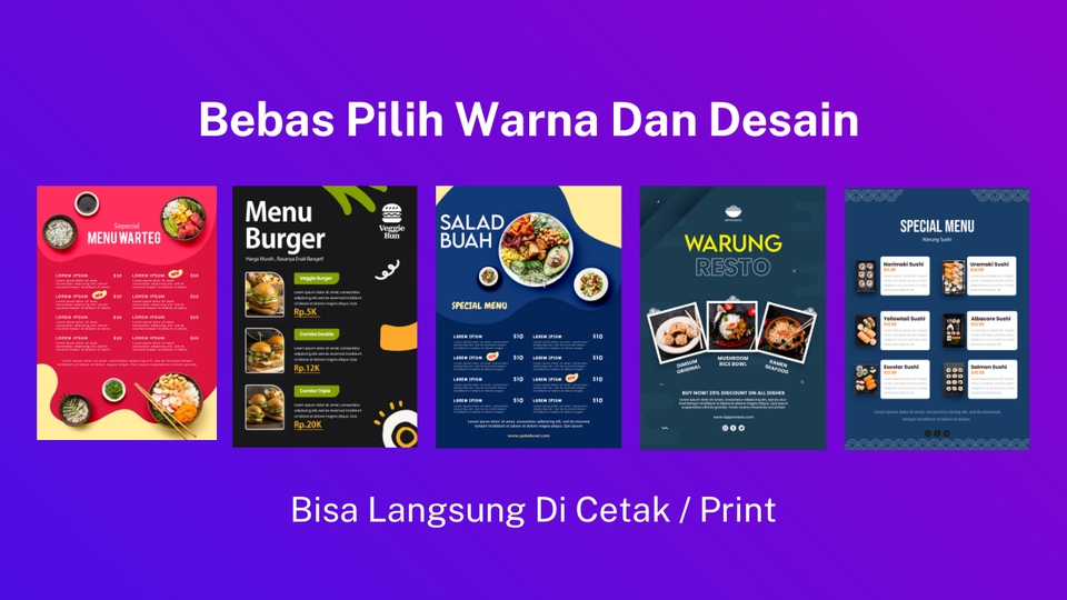 Digital Printing - Desain Menu Makanan 1 Hari Langsung Jadi - 3