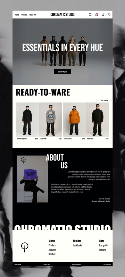 Desain UI UX website Chromatic Studio: tampilan website modern, jasa desain UI UX profesional, freelancer UI UX Indonesia, harga desain UI UX terjangkau.