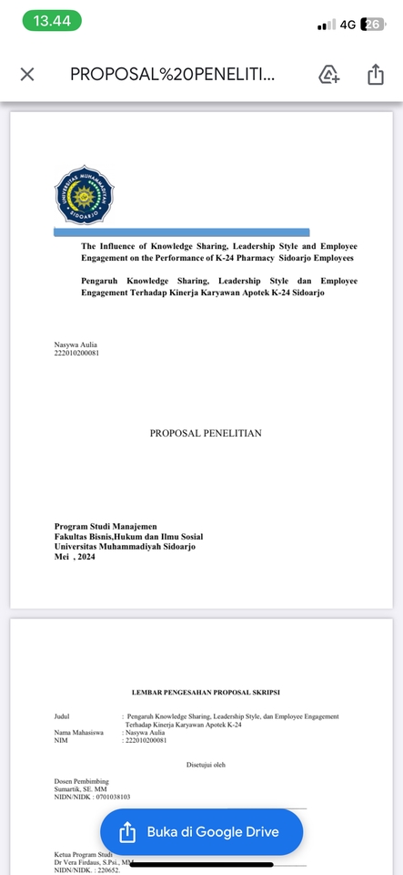 Pengetikan proposal penelitian