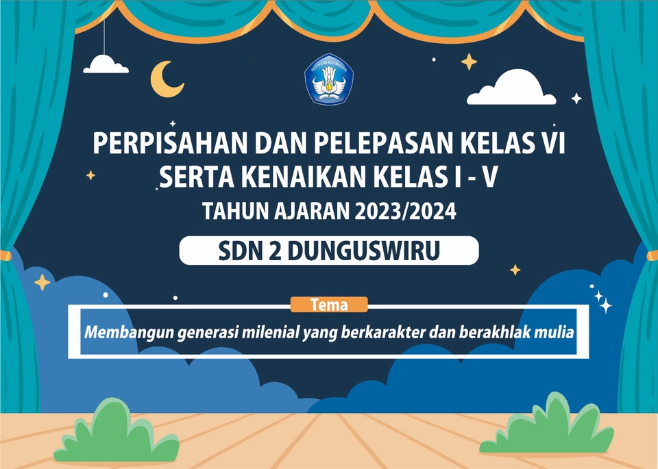 Desain banner instagram untuk perpisahan kelas VI dan kenaikan kelas SD