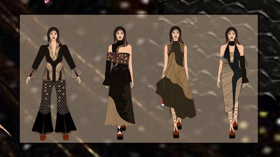 Desain Kaos & Motif - TECHNICAL DRAWING BAJU ANAK, DEWASA WANITA & PRIA - 11