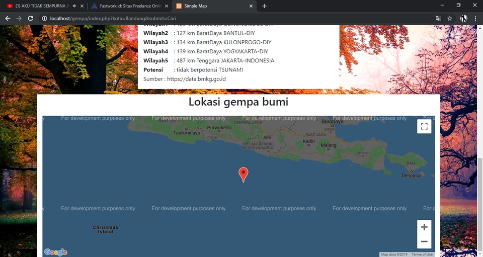 Web Development - PEMBUATAN WEB INFORMASI CUACA DAN GEMPA TERKINI - 4