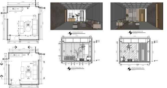 Desain Furniture - GAMBAR KERJA INTERIOR DAN FURNITURE - 3 HARI BERES - 25.000/M2 (NEGO) - 10