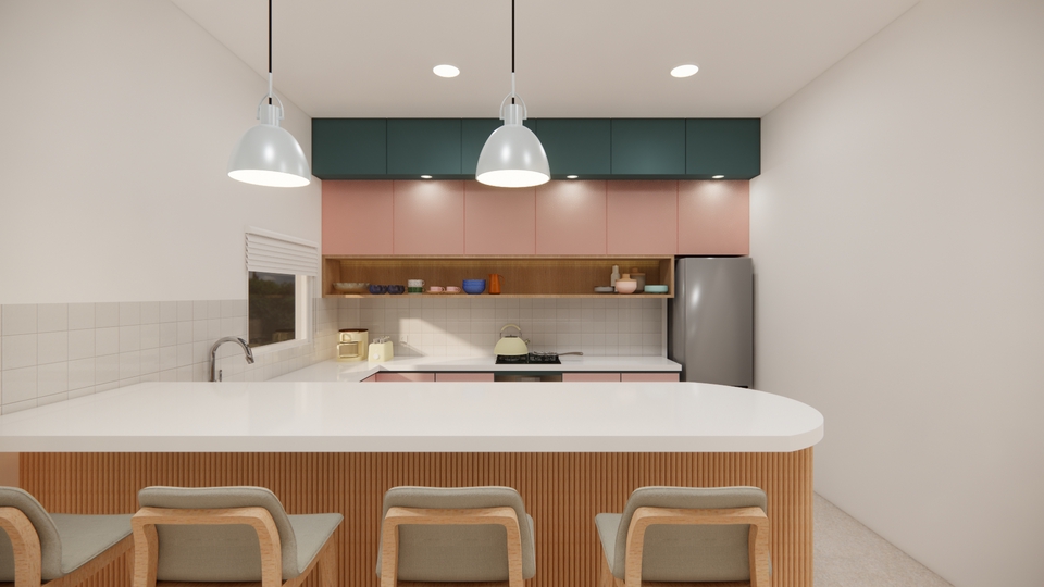 Jasa desain interior dapur minimalis dengan desain kitchen set modern