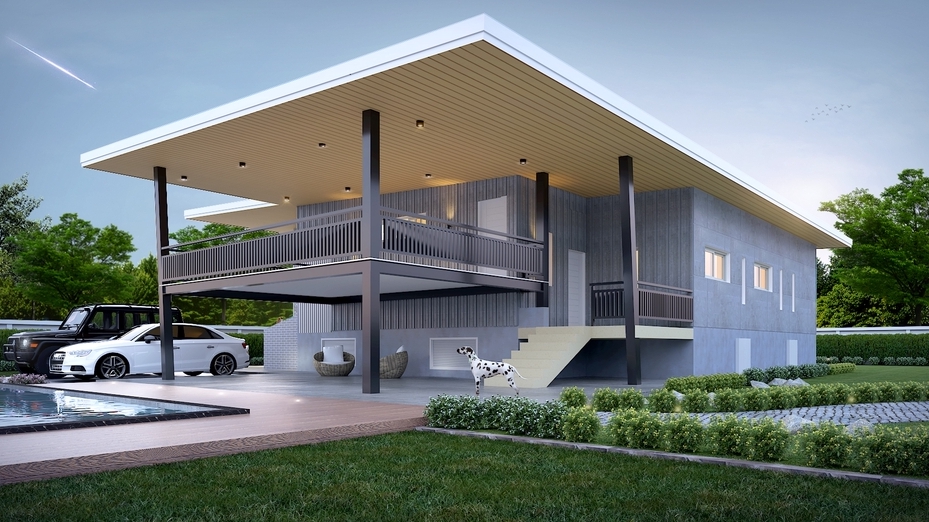 3D Perspective - รับทำภาพ 3D Perspective ออกแบบงานสถาปัตยกรรมภายนอก งานภายใน งานเขียนแบบก่อสร้าง ครบจบที่เดียว - 12
