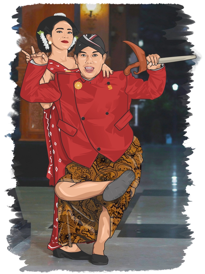 Gambar Potret - Vector wajah untuk Wisuda, Profil, Kado - 4