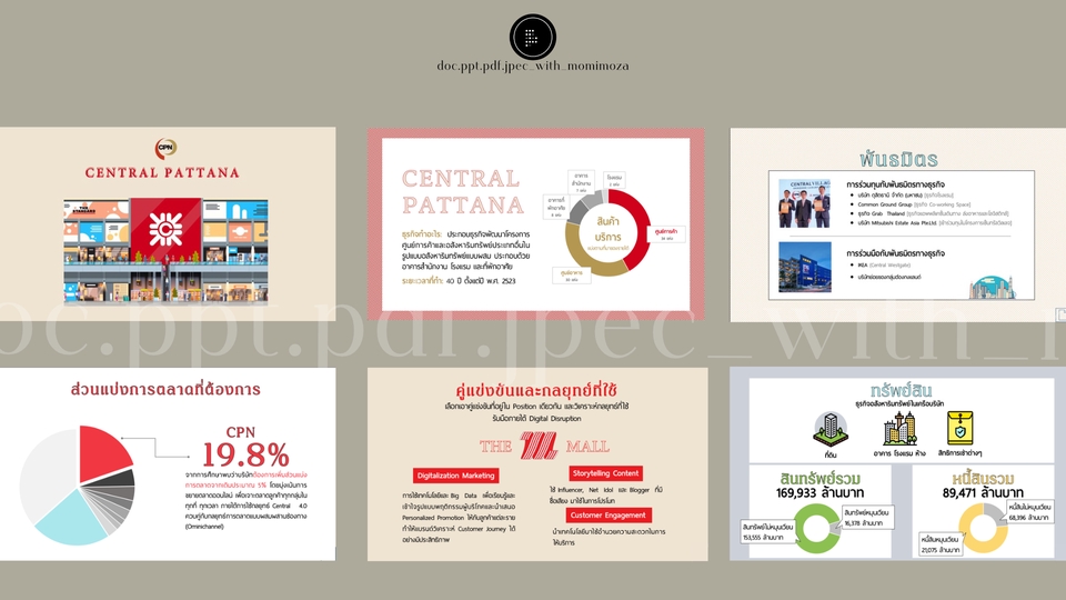 รับทำ presentation งานอีเวนท์ งานนำเสนอ powerpoint ศูนย์การค้า Central Pattana