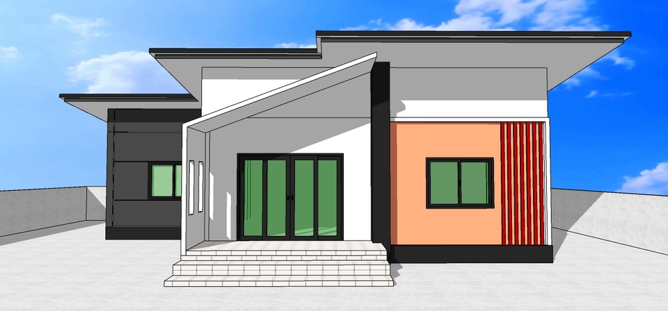 3D Perspective - งานขึ้น Model Sketch Up - 4