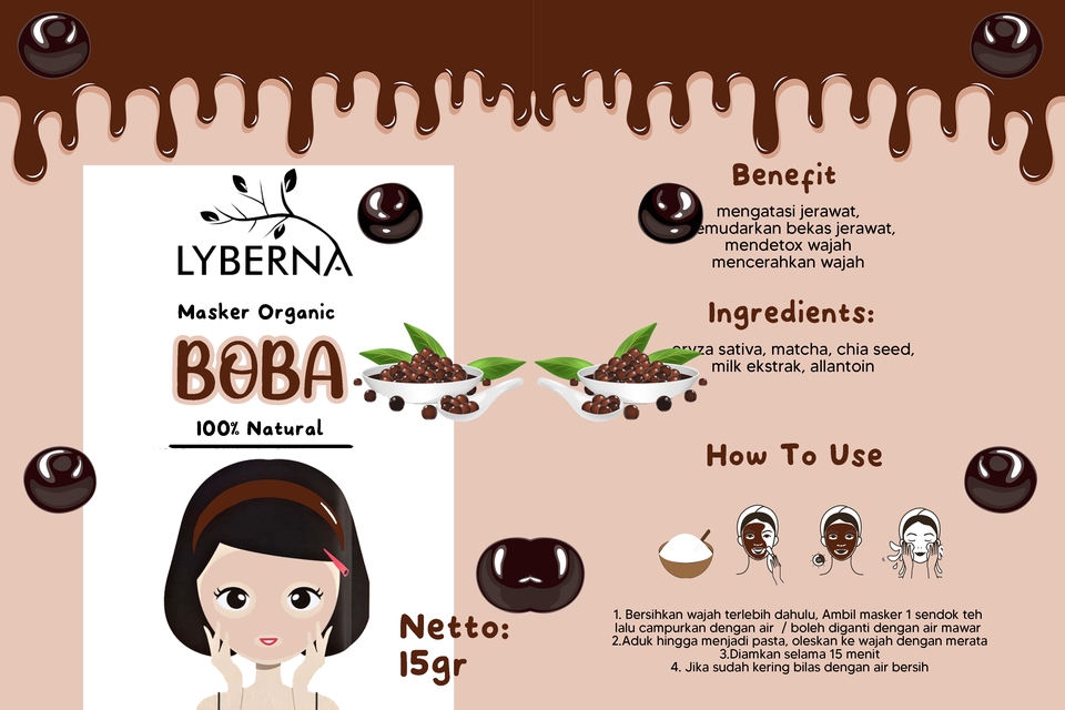 Label & Kemasan - Jasa Desain Kemasan Sachet Masker Organik Dll Sesuai Kebutuhan - 6