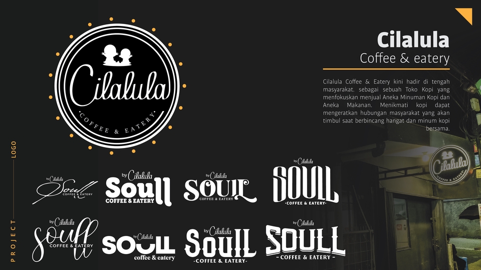 Jasa desain logo Cila lula coffee & eatery, logo cafe, logo restoran, desain logo makanan, jasa desain logo online, desain logo keren