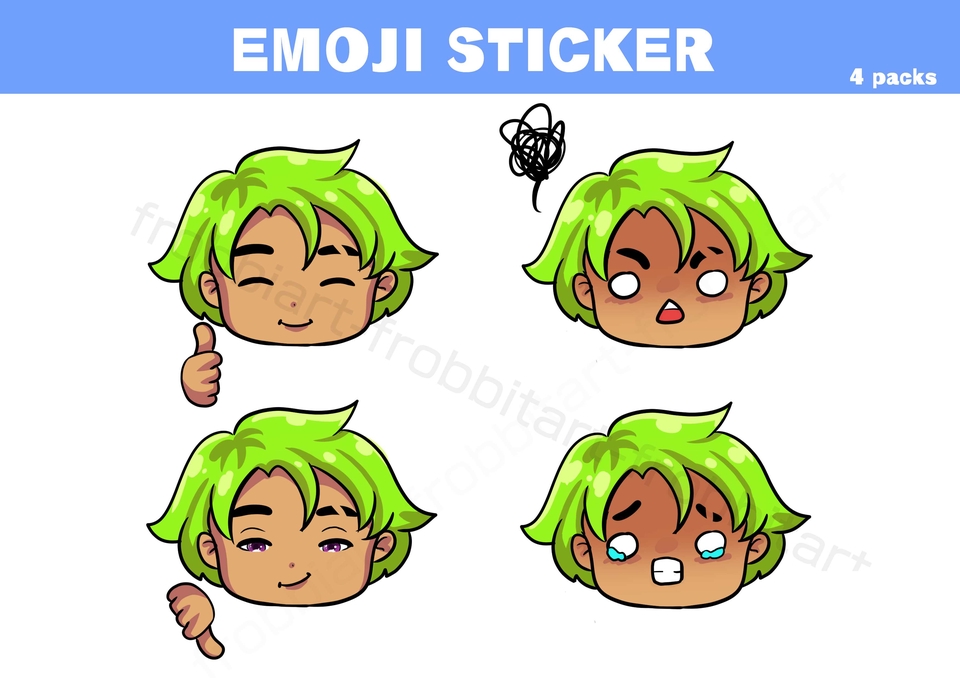 Stiker LINE - Stiker karakter, twitch, emote untuk chatting, WA. Line, Cetak dsb - 6