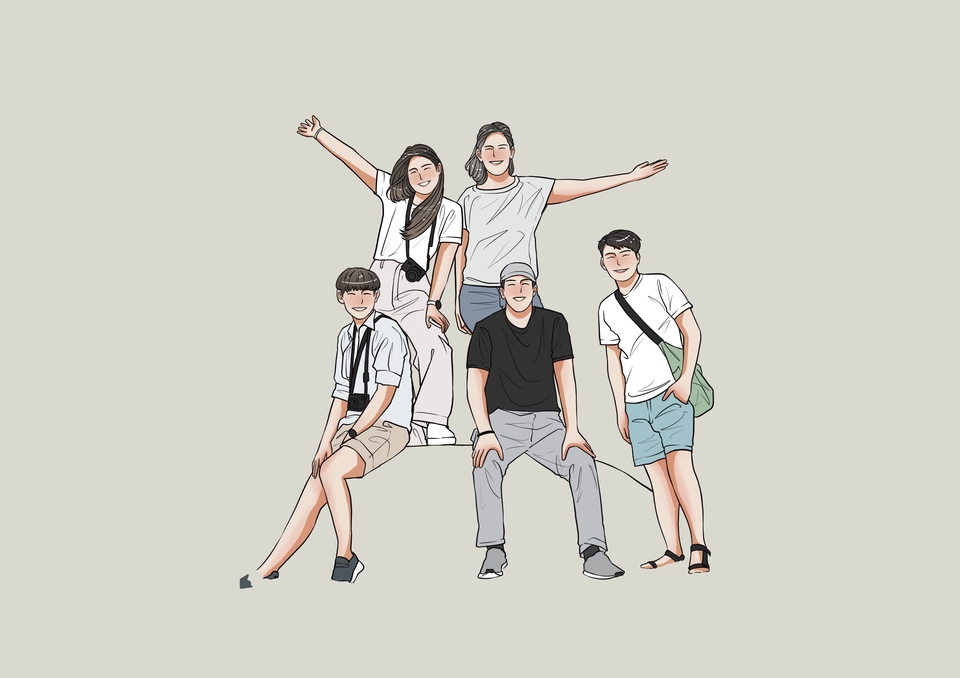 วาดภาพการ์ตูน - รับวาดภาพการ์ตูน มินิมอล - 4