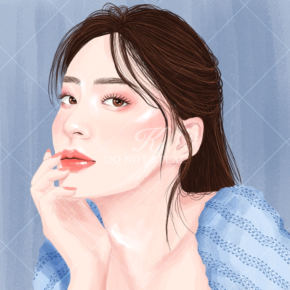 Jasa pembuatan karikatur wajah wanita, ilustrasi potret digital, gambar karikatur, lukisan wajah.