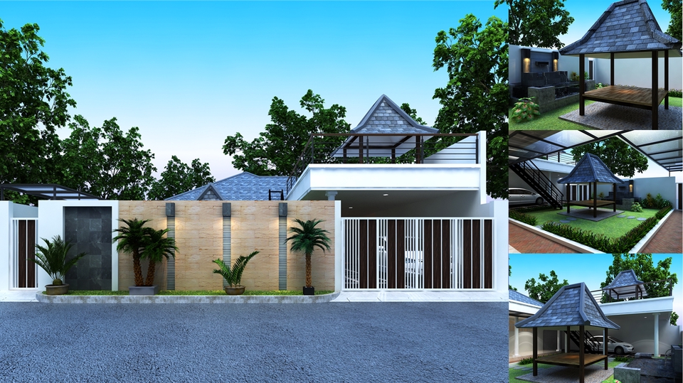 3D & Perspektif - JASA 3D ARSITEKTURE EKSTERIOR FACADE MURAH - 6