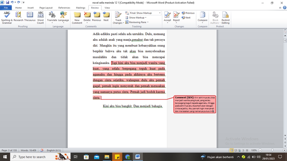 Proofreading - Professional Proofread/editing Bahasa indonesia dan Inggris - 3