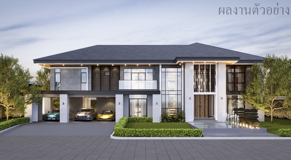 3D Perspective - รับทำและออกแบบ 3D Perspective Exterior - 8