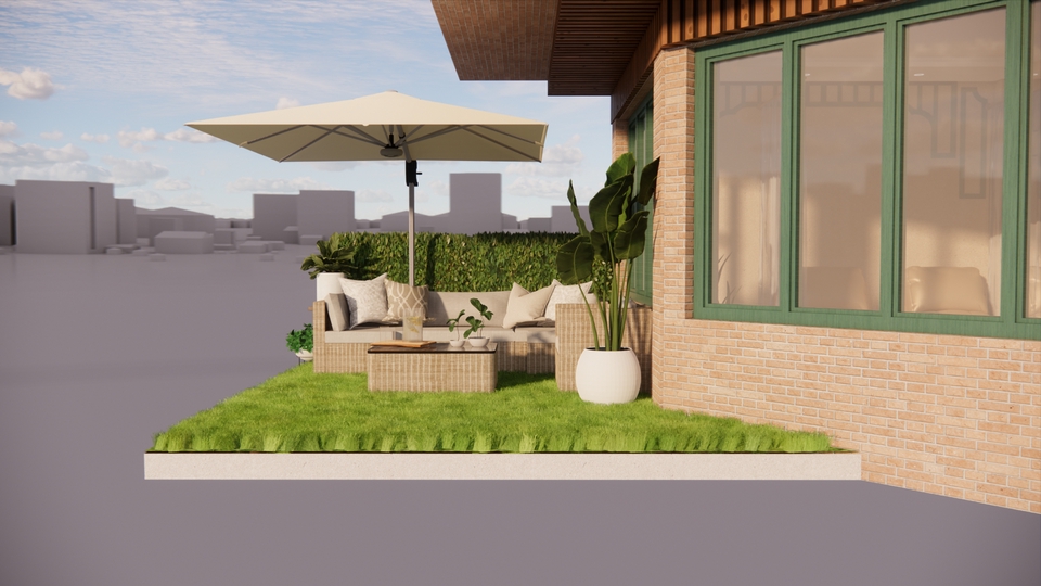 3D Perspective - ออกแบบรีโนเวทตึกแถว /ออกแบบร้า / ออกแบบร้านนวด / ออกแบบภาพ 3D ตึกแถวอาคาร - 25