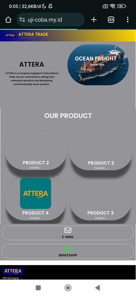 Jasa pembuatan website company profile dan toko online profesional Attera Trade